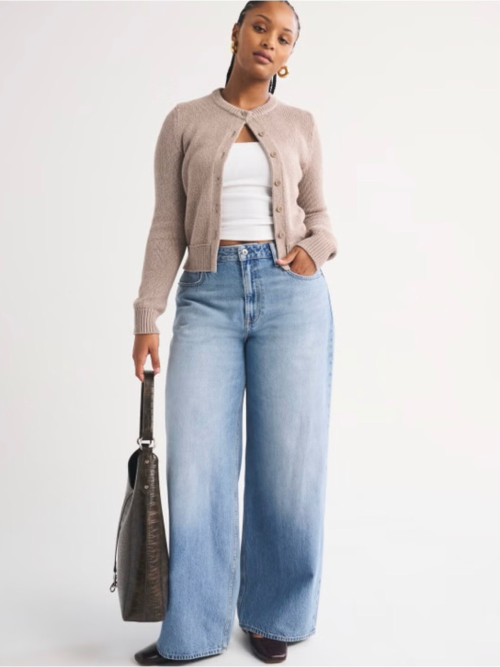 Wide Leg Light Blue Women's Jeans